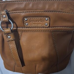 Tignanello Cognac Leather Crossbody Bag